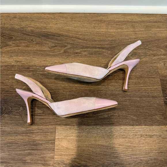 Manolo Blahnik Pink Slingback Heels - Picture 5 of 13